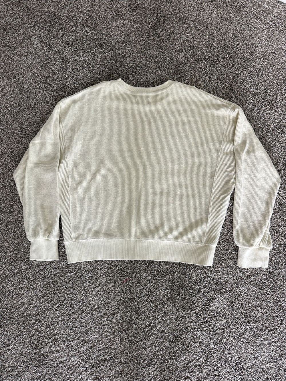 Thread & Supply | Tops | Thread Supply Cream Waffle Crewneck With Red ...